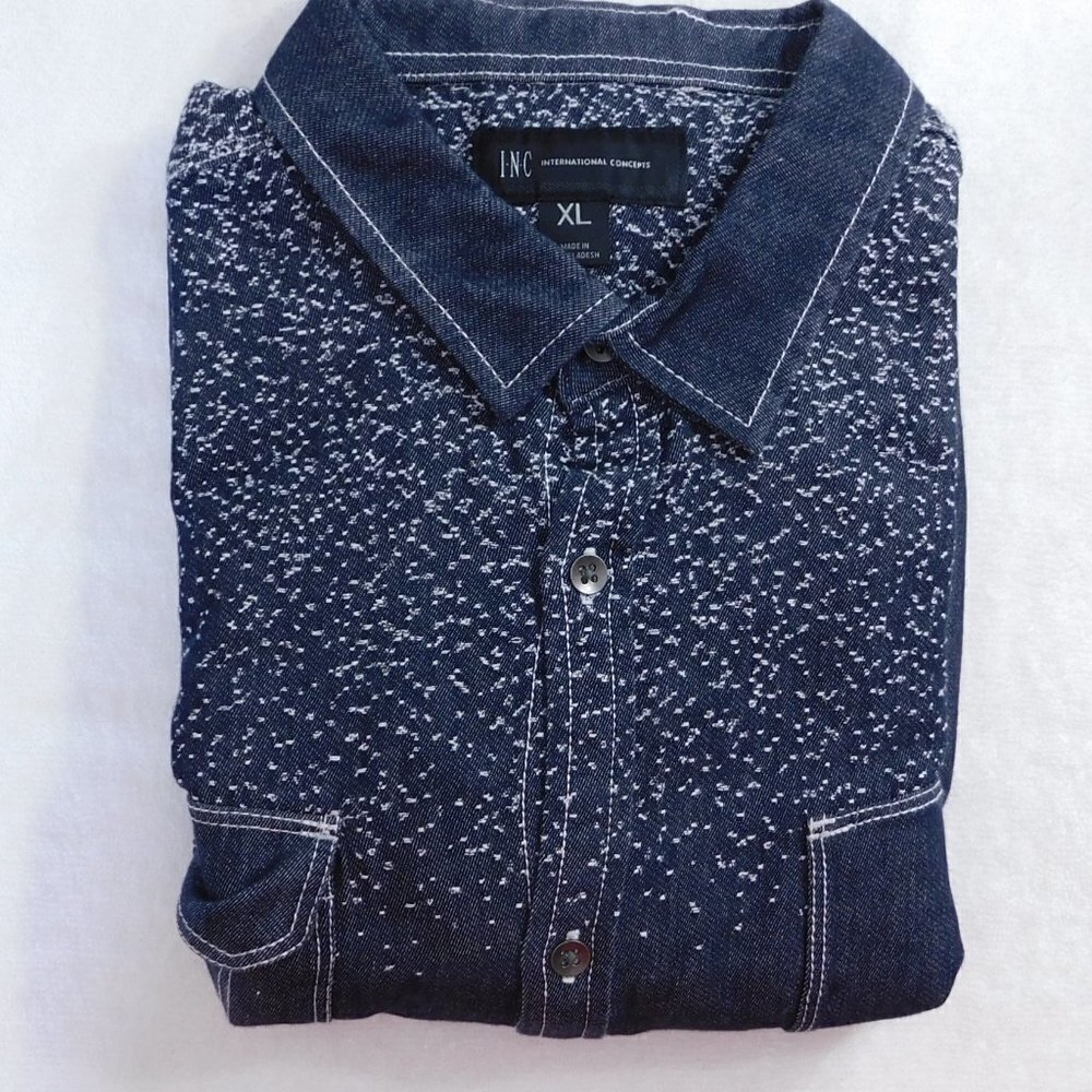COPY - Chambray Jacquard Long Sleeve Shirt 706257312988